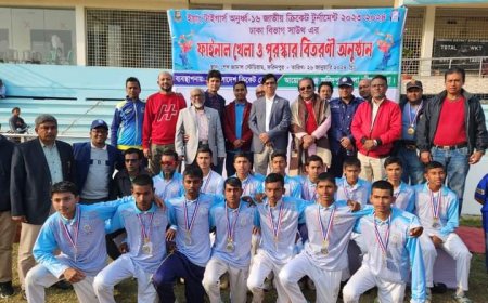 ইয়াং টাইগার্স অনূর্ধ্ব ১৬ ক্রিকেট প্রতিযোগিতায় ফরিদপুর চ্যাম্পিয়ন