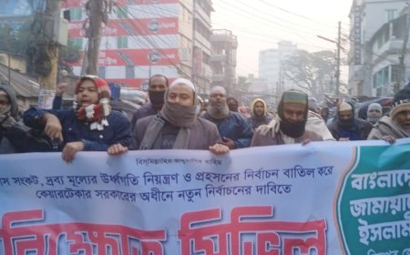 বাংলাদেশ জামায়াতে ইসলামী ফরিদপুর জেলা শাখার বিক্ষোভ মিছিল ও পথসভা অনুষ্ঠিত