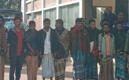 ফুলবাড়িয়ায় পুলিশের অভিযানে ১১ জুয়ারী আটক