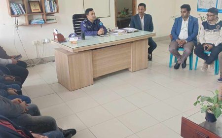 সালথায় কর্মরত সাংবাদিকদের সাথে নগরকান্দা সার্কেলের সিনিয়র সহকারী পুলিশ সুপারের  মত বিনিময় সভা 