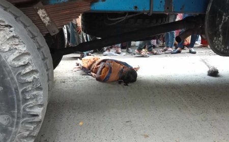 সালথায় ট্রাকের চাকায় পিষ্ট হয়ে বৃদ্ধার মৃত্যু 