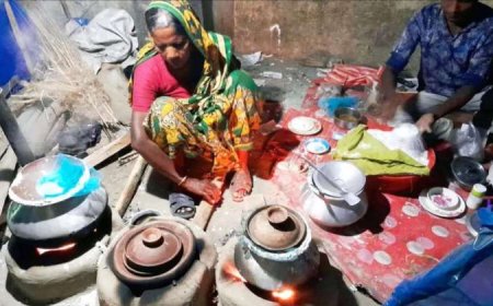 লালমনিরহাটের হাট বাজারে পথের ধারে শীতকালীন বাহারি পিঠা