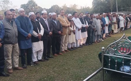 ফরিদপুরে বীর মুক্তিযোদ্ধা আব্দুল খালেকের জানাজা ও গার্ড অব অনার প্রদান