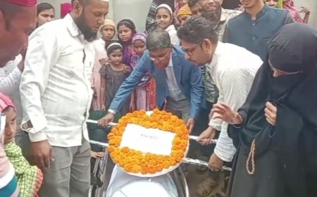 সাংবাদিক লায়েকুজ্জামানকে ফুলেল শ্রদ্ধায় শেষ বিদায় জানালো নগরকান্দা প্রেসক্লাব