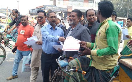 ফরিদপুরে  বিএনপির গনসংযোগ ও লিফলেট বিতরণ