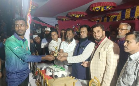 সালথায় ভাষা দিবসে সিক্স এ সাইড ক্রিকেট টুর্ণামেন্ট 