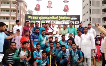 হাতিয়ায় শেখ রাসেল স্মৃতি গোল্ডকাপ ক্রিকেট টুর্নামেন্টের ফাইনাল অনুষ্ঠিত 