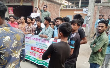 কেন্দ্রীয় কমিটি গঠন উপলক্ষে ফরিদপুর জেলা ও মহানগর ছাএদলের আনন্দ মিছিল