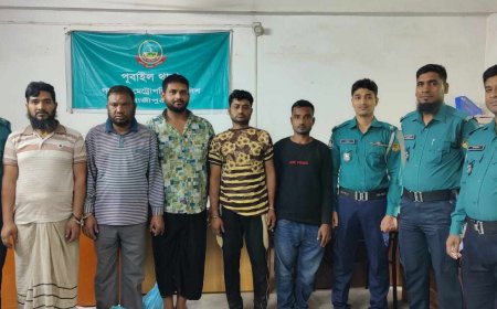 ওয়ার্ড আওয়ামী লীগ নেতাসহ পূবাইল থানায় আটক ৫ 