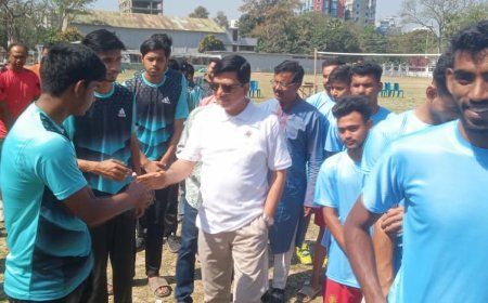 ফরিদপুরে জেলা প্রশাসক ভলিবল টুর্নামেন্ট শুরু