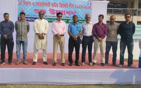 ফরিদপুরে শুরু হয়েছে দ্বিতীয় বিভাগ  ক্রিকেট ও কোয়ালিফাই রাউন্ড ক্রিকেট লীগ