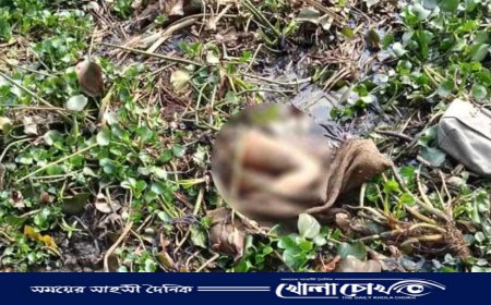 নওগাঁর তুলসীগঙ্গা নদীর ডোবা থেকে বস্তাবন্দী যুবকের মরদেহ উদ্ধার 