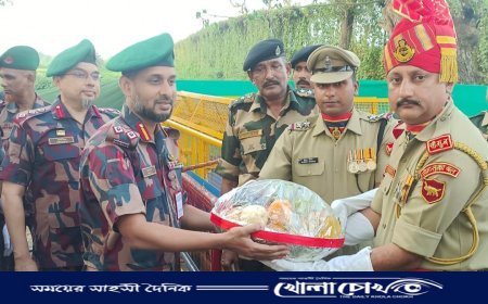 বিজিবি-বিএসএফ যৌথ রিট্রিট সিরিমনি অনুষ্ঠিত