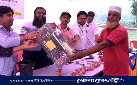 ফরিদপুরে উন্নত পেয়াজ বীজ ব্যবহারে কৃষকদের উদ্বুদ্ধ করণের লক্ষ্যে কৃষক মাঠ দিবস পালিত হয়েছে