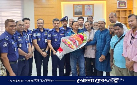ফরিদপুর প্রেসক্লাবের নবনির্বাচিত কমিটির ‌সাথে পুলিশ সুপারের মত বিনিময় সভা