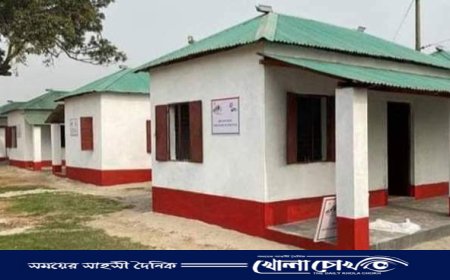 মুকসুদপুরের জলিরপাড়ে আশ্রয়ণ প্রকল্পে দৃষ্টিনন্দন ঘর নির্মাণ হচ্ছে