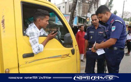 মাগুরায় ঈদে সড়ক দূর্ঘটনা প্রতিরোধে জেলা পুলিশের চেকপোস্ট