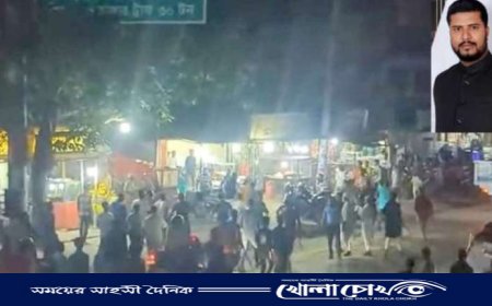 নওগাঁয় প্রকাশ্যে জনারণ্যে  যুবককে কুপিয়ে গুরুতর  জখম