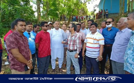 মহম্মদপুরে নহাটা শ্মশান কালী বাড়ি মন্দিরের ঘাট পরিদর্শন করলেন উপজেলা প্রশাসন