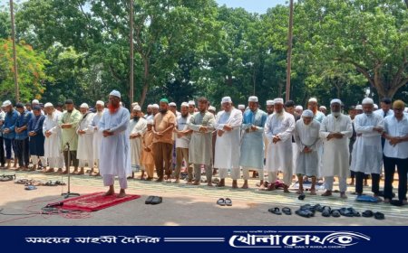 ফরিদপুরে বৃষ্টির জন্য ইসতিসকার নামাজ আদায়