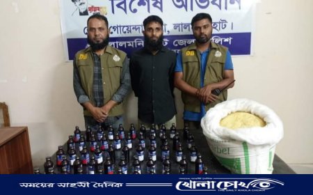 লালমনিরহাটে ডিবির অভিযানে ফেন্সিডিলসহ গ্রেফতার ১
