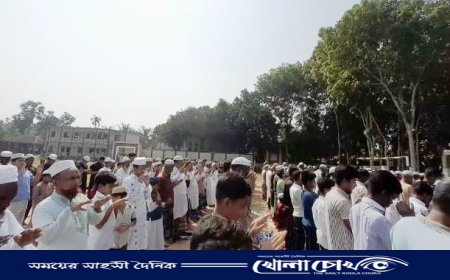 নগরকান্দায় বৃষ্টির প্রার্থনায় ইসতিসকার নামাজ আদায়