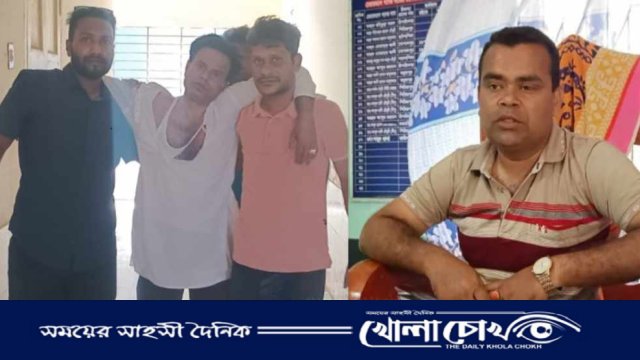 নওগাঁয় চেয়ারম্যানের হামলায় ইউপি সদস্য হাসপাতালে