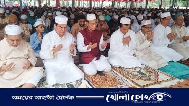 ফরিদপুর কেন্দ্রীয় ঈদগাহ ময়দানে ঈদের প্রধান জামায়াত অনুষ্ঠিত