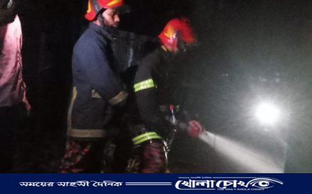 ফরিদপুর শহরের ‌রবিদাস পল্লীতে অগ্নিকাণ্ড