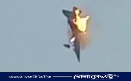 চট্টগ্রামে বিমান বাহিনীর প্রশিক্ষণ যুদ্ধবিমান বিধ্বস্ত