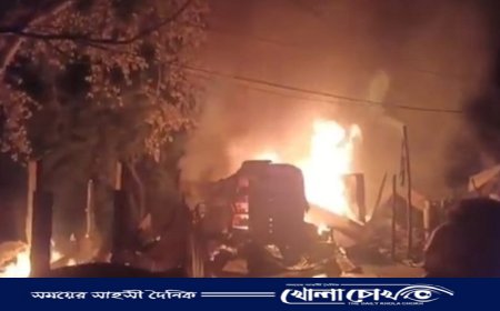সরাইলে অগ্নিকান্ডে ১১ দোকান ভস্মীভূত