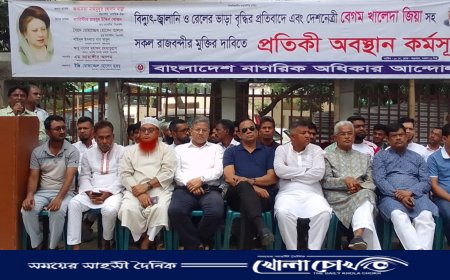 বিদ্যুৎ-জ্বালানি ও রেলের ভাড়া বৃদ্ধির প্রতিবাদ এবং বেগম জিয়ার মুক্তির দাবিতে প্রতিকী অবস্থান কর্মসূচি