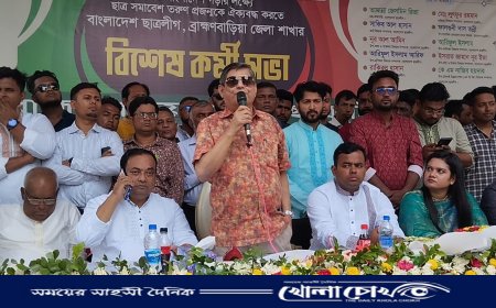 ব্রাহ্মণবাড়িয়ায় গৃহায়ন ও গণপূর্তমন্ত্রী  স্মার্ট বাংলাদেশ গঠনের লড়াইয়ে ছাত্রলীগকে সর্বতোভাবে পাশে থাকার আহ্বান 