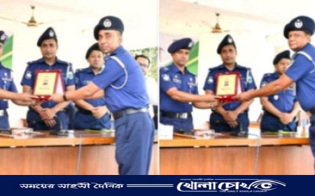 নওগাঁ জেলার শ্রেষ্ঠ ওসি  জহুরুল ইসলাম ও শ্রেষ্ঠ তদন্ত ওসি লুৎফর রহমান