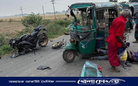 বিজয়নগরে মোটরসাইকেল ও সিএনজি মুখোমুখি সংঘর্ষে নিহত ১ আহত ৫