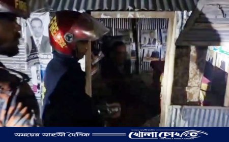 আখাউড়া পরিষদ নির্বাচনে চেয়ারম্যান প্রার্থীর নির্বাচনী কার্যালয়ে আগুন