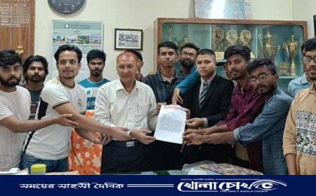 ক্রীড়া সমস্যা দূরীকরণে ইবি ছাত্রলীগের ৬ দফা দাবীতে স্মারকলিপি 