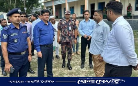 সালথা ও নগরকান্দা উপজেলা নির্বাচনী কেন্দ্র পরিদর্শন করেছেন জেলা প্রশাসক ও পুলিশ সুপার