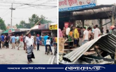 নীলফামারীতে অগ্নিকাণ্ডে ৫ ব্যবসা প্রতিষ্ঠান পুড়ে ছাই