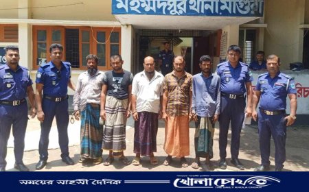 মহম্মদপুরে বিভিন্ন মামলার ওয়ারেন্টভুক্ত ৫ আসামি গ্রেফতার
