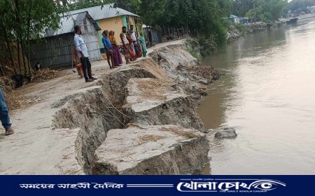 কাউনিয়ায় অসময়ে তিস্তার ভাঙন উৎকন্ঠা-আতঙ্কে নদী পাড়ের মানুষ