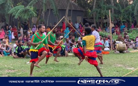 বালিয়াকান্দিতে ঐতিহ্যবাহী লাঠি খেলা অনুষ্ঠিত