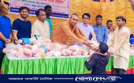 মাগুরায় শতাধিক দরিদ্র মানুষের মাঝে ঈদ উপহার বিতরণ