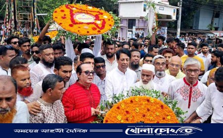 মাগুরায় আওয়ামী লীগের ৭৫তম প্রতিষ্ঠাবার্ষিকী উদযাপন  