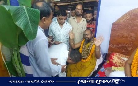 ভাঙ্গায় সনাতন ধর্মাবলম্বীদের ধর্মীয় অনুষ্ঠান  শ্রীমদ্ভাগবত পাঠ অনুষ্ঠিত 
