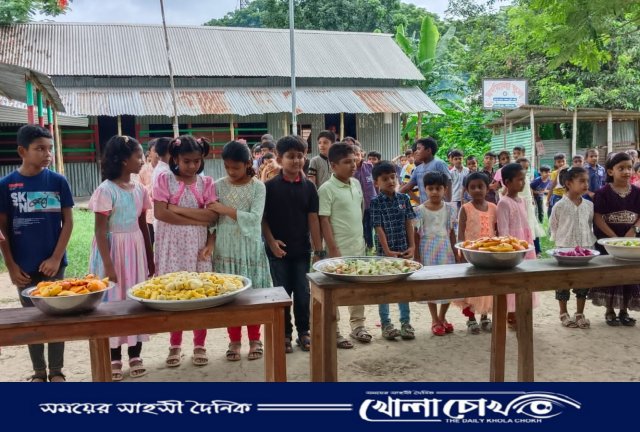 কানাইপুরে বর্ণমালা স্কুলে ফল উৎসব অনুষ্ঠিত 
