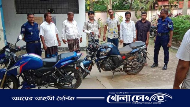 আত্রাইয়ে ২টি চোরাই মোটরসাইকেলসহ সংঘবদ্ধ চোর চক্রের ৬ সদস্য আটক
