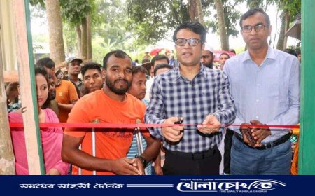 মাগুরায় কৃষক বিশ্রাম ও সহায়তা ছাউনি উদ্বোধন ও গাছের চারা বিতরণ 