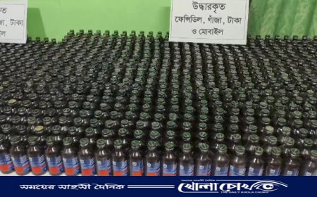 বিপুল পরিমাণে ফেনসিডিল এবং গাঁজাসহ ৬ জন মাদক ব্যবসায়ীকে গ্রেফতার করেছে র‍্যাব-১০