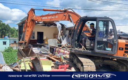 নবীনগরে তিন শতাধিক অবৈধ স্থাপনা উচ্ছেদ